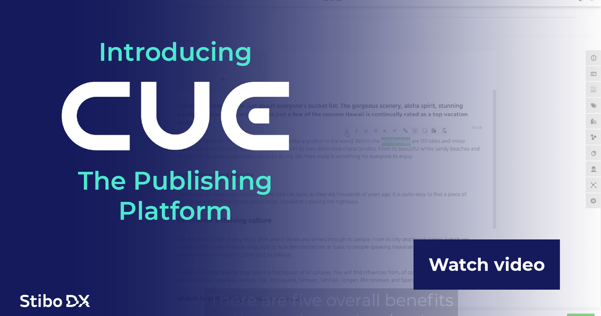 See the CUE Publishing Platform in action